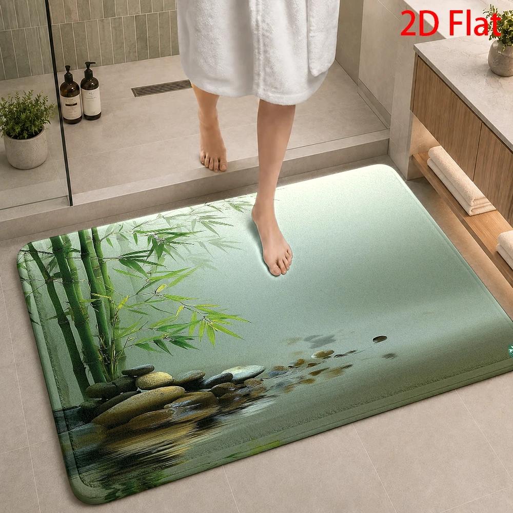 Waterproof Bathroom Bath Rug M - đánh giá và giá Bamboo Bath Mat