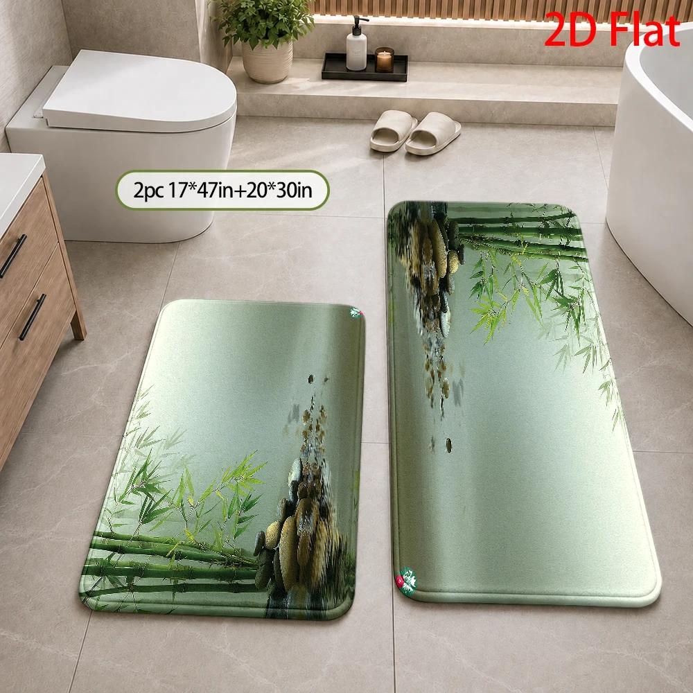 Waterproof Bathroom Bath Rug M - đánh giá và giá Bamboo Bath Mat