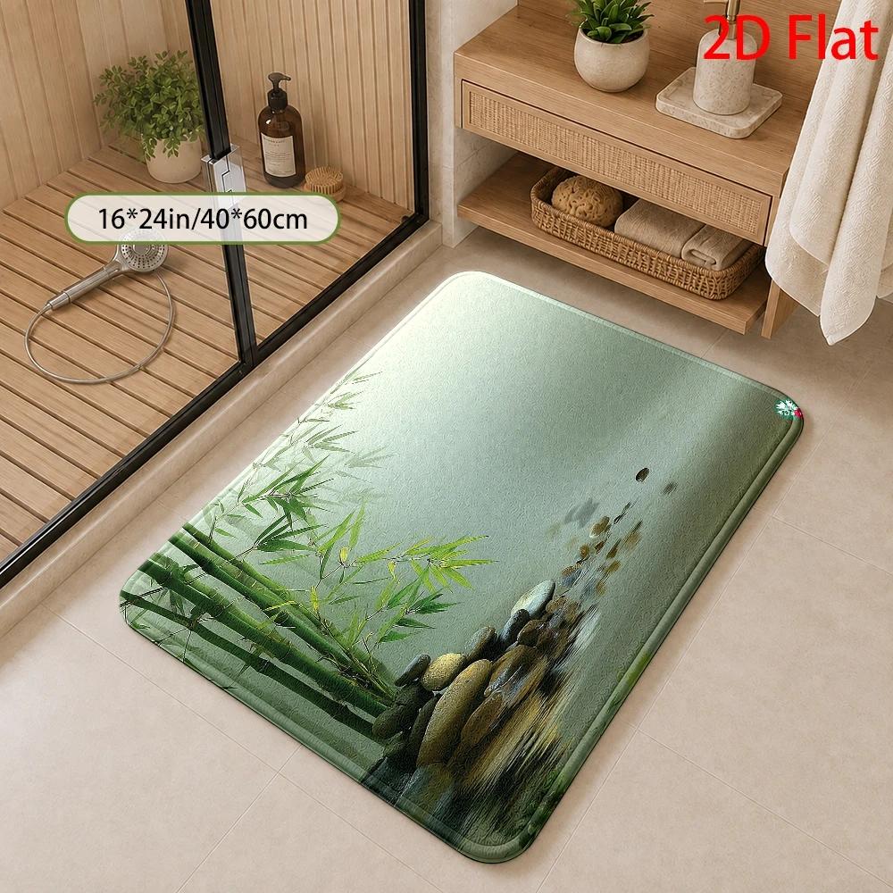 Waterproof Bathroom Bath Rug M - đánh giá và giá Bamboo Bath Mat