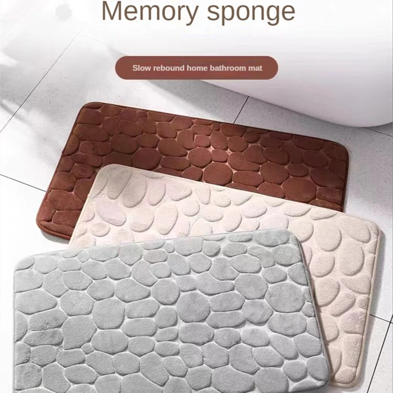 3D Non Slip Bathroom Mat Cobbl - đánh giá và giá Bamboo Bath Mat